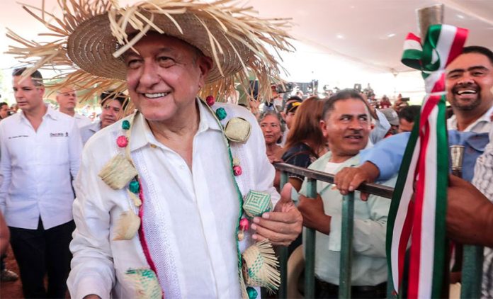 López Obrador in Sonora on Sunday.