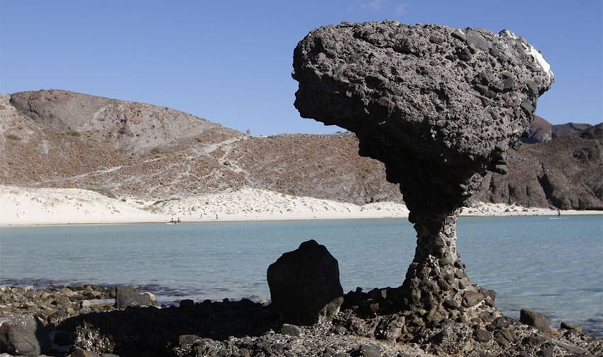 The mushroom-shaped rock at Balandra 2.