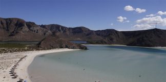 Popular Balandra beach in Baja California Sur