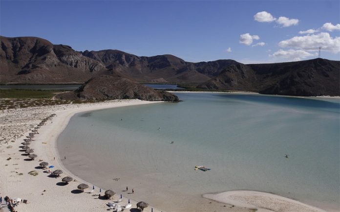 Popular Balandra beach in Baja California Sur