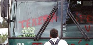 One of the 60 hijacked buses.