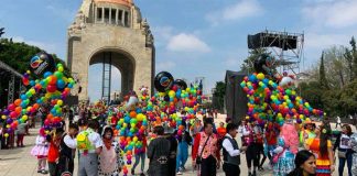 Clowns in Mexico City on Wednesday.