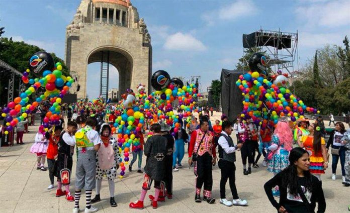 Clowns in Mexico City on Wednesday.