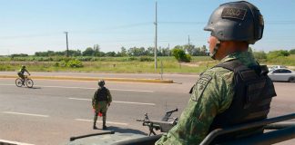 A military patrol in Culiacán.