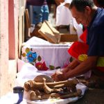 Cleaning up the family bones in Pomuch, Campeche.