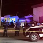 Police at the home of the mayor of Guaymas.