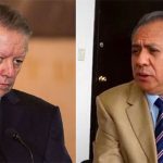 Chief Justice Zaldívar, left and the suspended judge Camero.