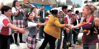 Carlotta James gets a warm welcome in Reynosa, Tamaulipas.