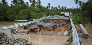 Washed-out bridges and mudslides cut off many communities in Guerrero.