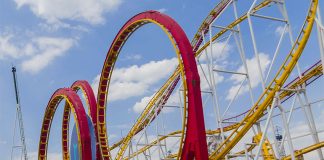 The Chapultepec park roller coaster called La Quimera.