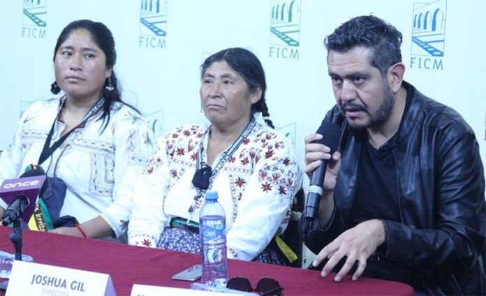 Director Gil speaks during this week's Morelia film festival.