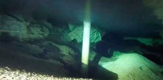 One of the tubes used to dispose of Cozumel sewage.