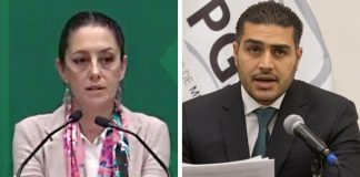 Mayor Sheinbaum and the new chief of police, Omar García.