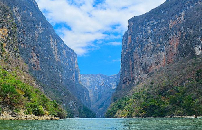 The Sumidero Canyon in Chiapas.