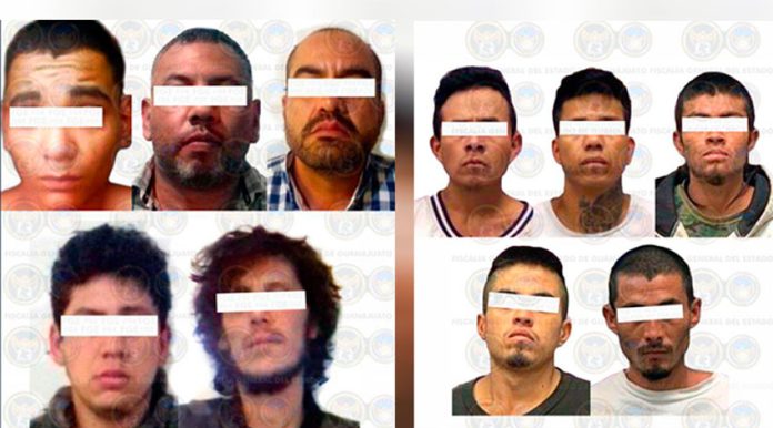 The criminal suspects arrested in San Miguel de Allende.