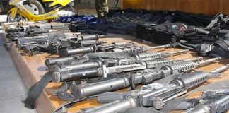Illegal weapons decommissioned by Mexican authorities.