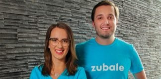 Zubale founders Allison Campbell and Sebastian Monroy.