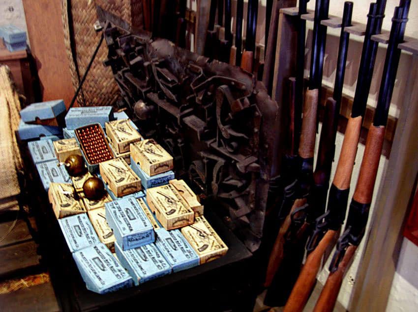 Bullets (made in US), bombs and guns stockpiled by the Serdán family.
