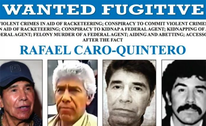Caro Quintero has been a wanted man since he was released in 2013.