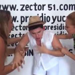 YouTuber Lara chokes on habanero chiles.