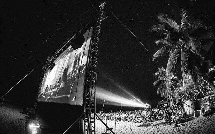 Cinema on the beach in Puerto Escondido.