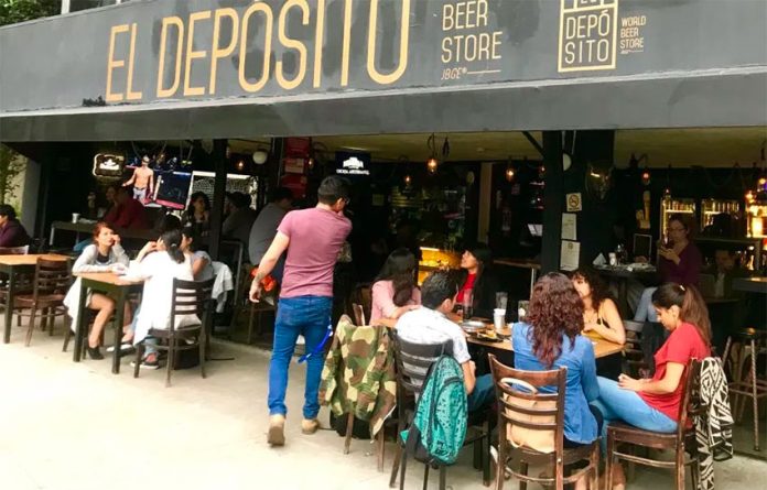 A Depósito beer bar in Mexico City.