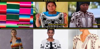 Original designs in the top row and their alleged copies by clothing brands below.