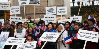 'Accidental Americans' protest tax law in France in June.