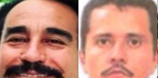 Avelar, left, and his alleged boss, cartel leader El Mencho.