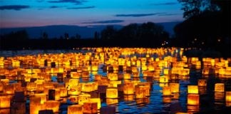 Water lanterns will carry their messages in two locations in December.