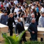 One of the funerals held for the nine people murdered in Chihuahua November 4.