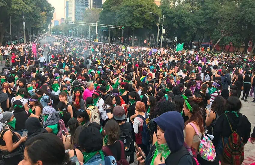 'No more femicide' 3,000 women march in Mexico City against violence
