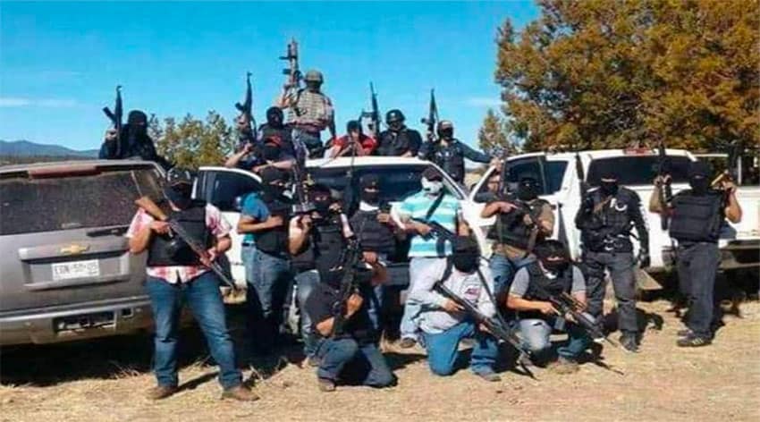 A show of force by suspected members of the Mexicles.