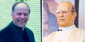 Martínez, left, and the priest who abused him, Marcial Maciel.