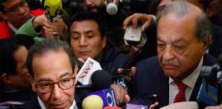 Salazar, left, and Slim are upbeat about Mexico's economic prospects.