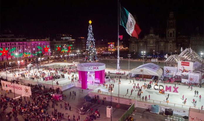 Christmas skating in Mexico City two years ago.