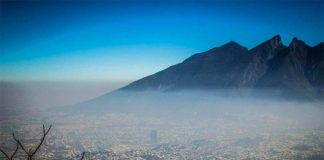 A blanket of smog over Monterrey.