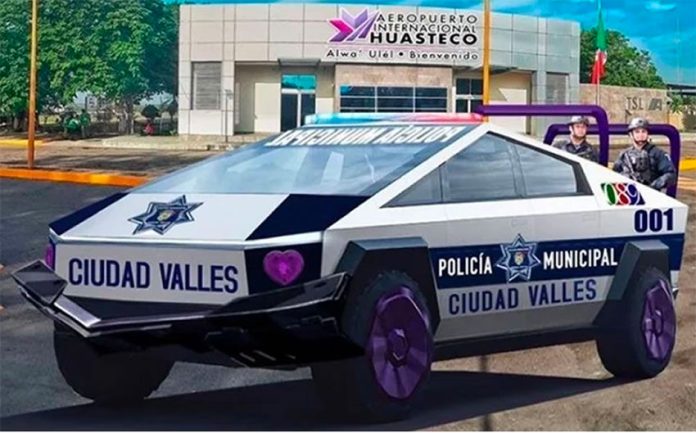 An illustration prepared by the municipality shows what a Tesla patrol vehicle will look like.