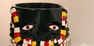 One of the pieces on display at the exhibition in Mexico City.