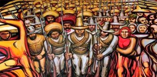 Siqueiros' From Porfirismo to the Revolution at Chapultepec Castle.