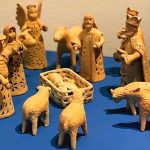 Nativity figures in the Fomento Cultural Banamex exhibition.