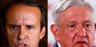 Quiroga, left, accused President López Obrador of 'kneeling before' Donald Trump.