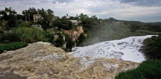 A channel for industrial runoff.