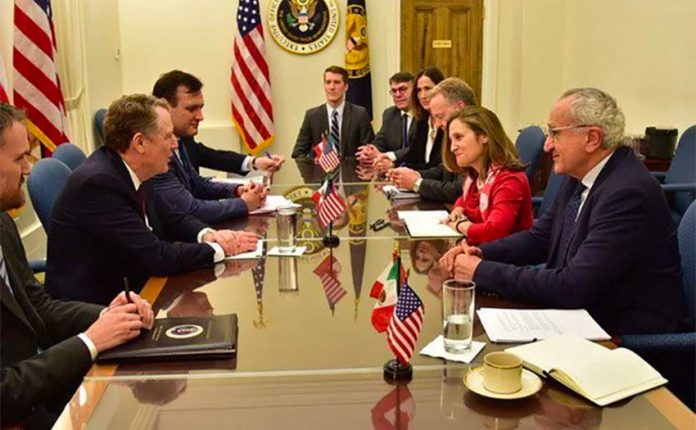 Negotiators from the three trading partners at a meeting last week in Washington.