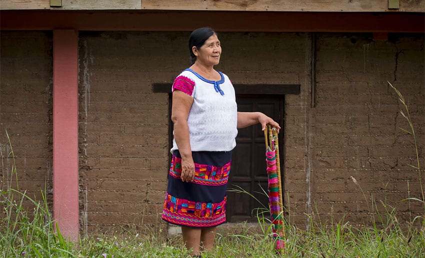 The winner of the National Prize in Arts and Literature at her home in Venustiano Carranza, Chiapas.
