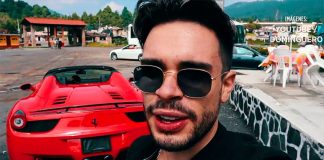 YouTuber Dominguero and the Ferrari.