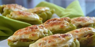 Like a summer squash, chayote can be stuffed.