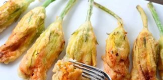 Stuffed squash blossoms: serve them as an appetizer.