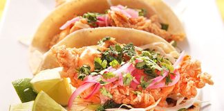 For fish tacos, try to find fresh, handmade corn tortillas.