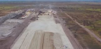 Construction under way at Santa Lucía.